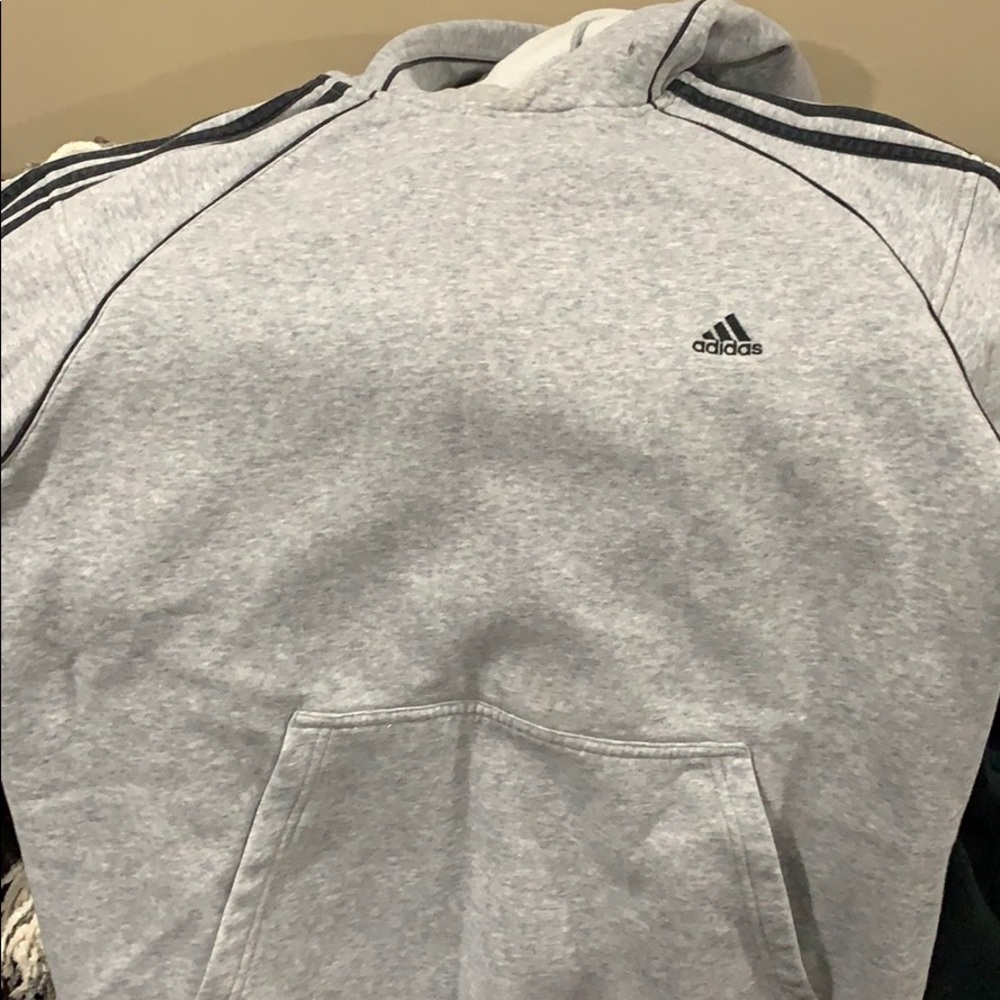 Mens Large Grey Adidas hoodie